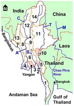 Map of Myanmar