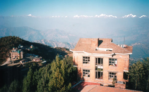 View of snow capped peaks from Nagarkot