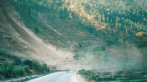 On Arniko highway road to Kodari, Nepal-Tibet (China) border