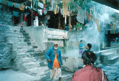 At a hot water spring