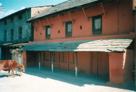 Mud houses in old Pokhara town
