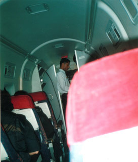 Inside flight from Pokhara to Kathmandu