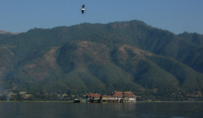 A tranquil scenery of Inle lake, southern Shan state