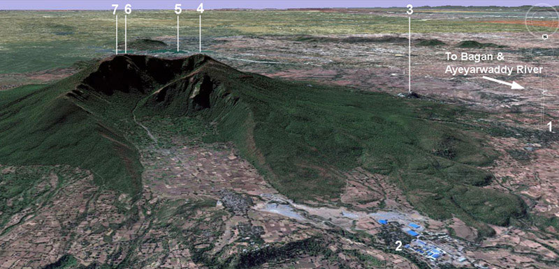 Extinct exploded volcano Mt. Popa