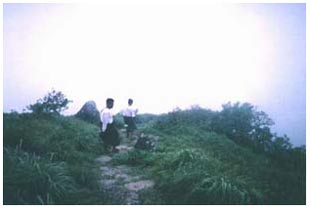 Descent of Mt Popa