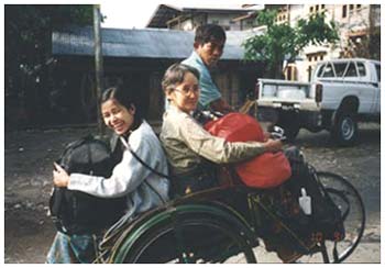 Going to the train station in Myitkyina