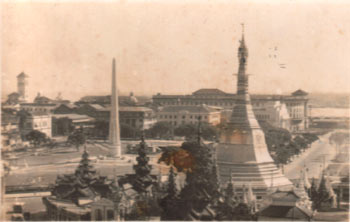 Yangon downtown in 1950's