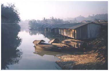 Boats near Mrauk Oo