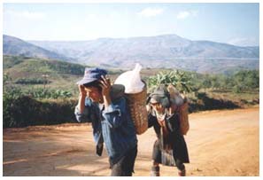 People carrying the goods