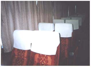 Inside of a Yangon - Mandalay air-con bus