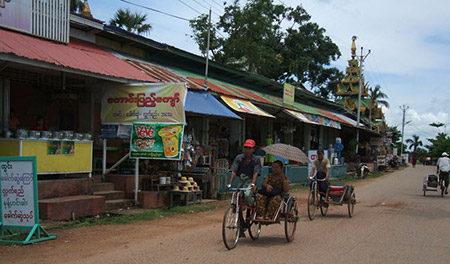 Shops, tri-cycle transporters