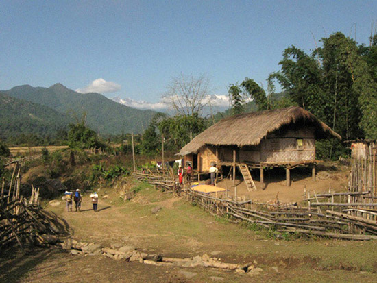 Walking through Awardan village