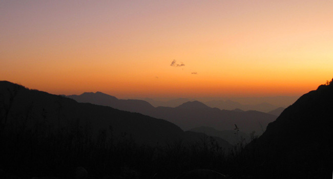 Sunrise view from the snow line camp