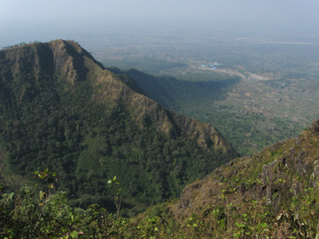 Looking at the trail head down in the village