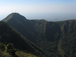 View of the main peak from the other peaks