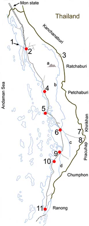 Map of Thaninthayi division