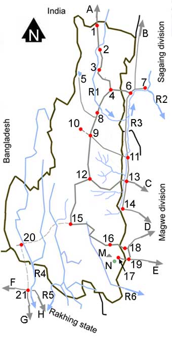 Map of Chin state