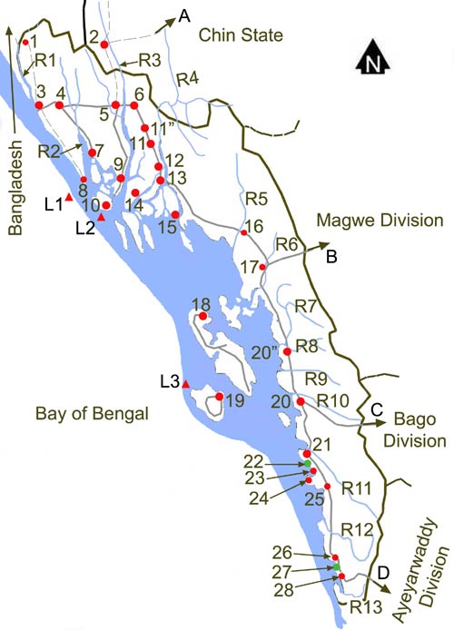Rakhine state map