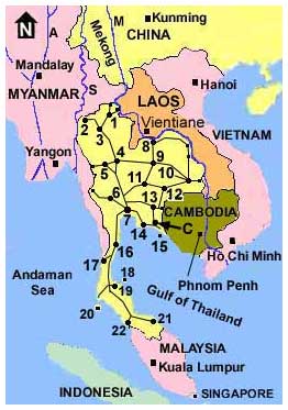 Thailand map