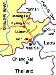 Eastern Shan state map