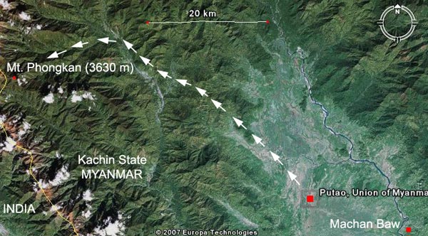 Trail Putao to Mt. Phongkanrazi